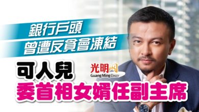 Photo of 銀行戶頭曾遭反貪會凍結 可人兒委首相女婿任副主席