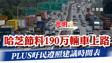 Photo of 哈芝節料190万輛車上路   PLUS吁民遵照建議時間表