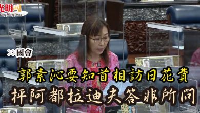 Photo of 【國會】郭素沁要知首相訪日花費 抨阿都拉迪夫答非所問