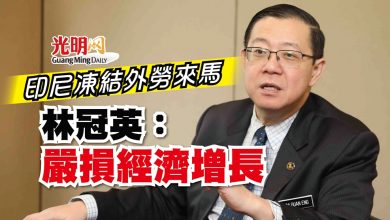 Photo of 印尼凍結外勞來馬 林冠英：嚴損經濟增長