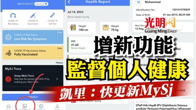 Photo of 增新功能監督個人健康  凱里：快更新MySj
