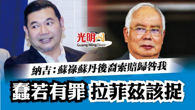 Photo of 納吉：蘇祿蘇丹後裔索賠歸咎我 愚蠢若有罪 拉菲茲該捉