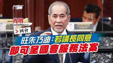 Photo of 旺朱乃迪：若議長同意 即可呈國會服務法案