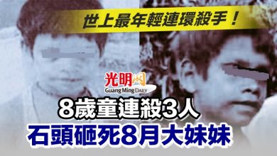 Photo of 世上最年輕連環殺手！ 8歲童連殺3人 石頭砸死8月大妹妹
