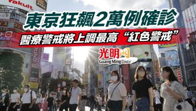 Photo of 東京狂飆2萬例確診 醫療警戒將上調最高“紅色警戒”