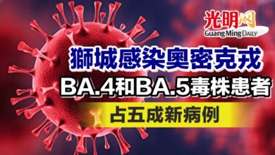 Photo of 獅城感染奧密克戎BA.4和BA.5毒株患者 占五成新病例