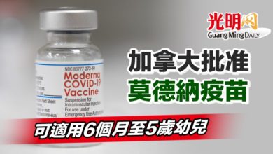 Photo of 加拿大批准莫德納疫苗可適用6個月至5歲幼兒