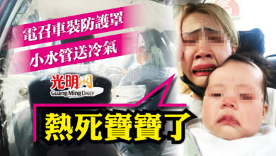 Photo of 電召車裝防護罩 3條小水管送冷氣 母子熱到抓狂