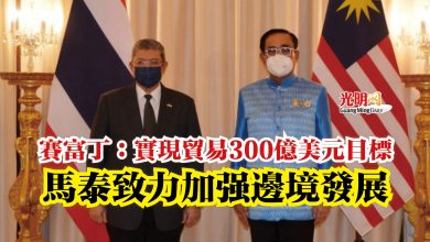 Photo of 賽富丁：實現貿易300億美元目標  馬泰致力加強邊境發展