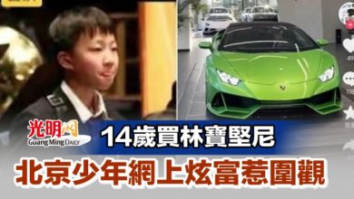 Photo of 14歲買林寶堅尼 北京少年網上炫富惹圍觀