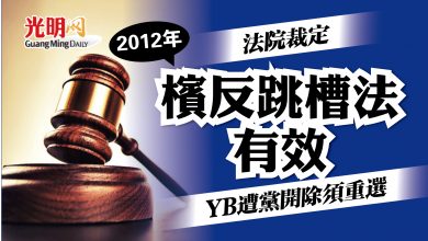 Photo of 法院裁定 檳2012年反跳槽法有效 YB遭黨開除須重選