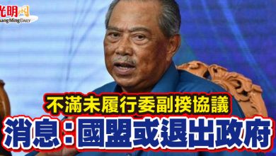 Photo of 不滿未履行委副揆協議 消息：國盟或退出政府