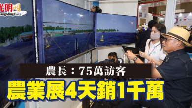 Photo of 農長:75萬訪客 農業展4天銷1千萬