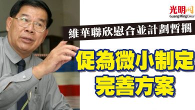 Photo of 維華聯欣慰合並計劃暫擱  促為微小制定完善方案
