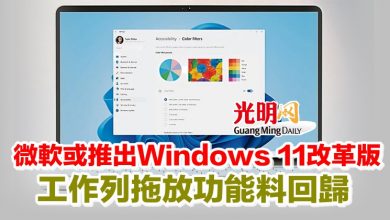 Photo of 微軟或推出Windows 11改革版 工作列拖放功能料回歸