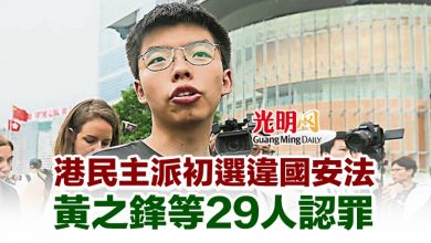 Photo of 港民主派初選違國安法 黃之鋒等29人認罪