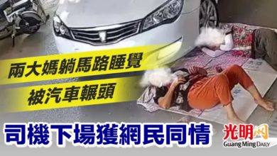 Photo of 兩大媽躺馬路睡覺被汽車輾頭 司機下場獲網民同情