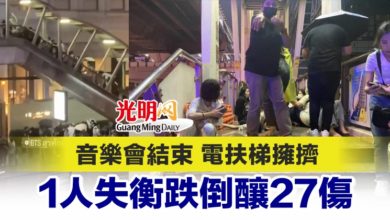 Photo of 音樂會結束 電扶梯擁擠 1人失衡跌倒釀27傷