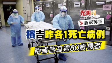 Photo of 【疫情匯報】檳吉昨各1死亡病例 兩者皆為逾80歲長者