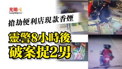 Photo of 搶劫便利店現款香煙  靈警8小時後破案捉2男