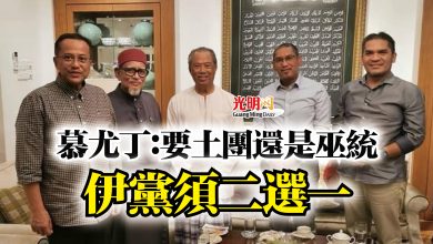 Photo of 慕尤丁:要土團還是巫統 伊黨須二選一