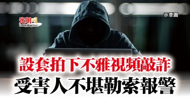 Photo of 設套拍下不雅視頻敲詐  受害人不堪勒索報警