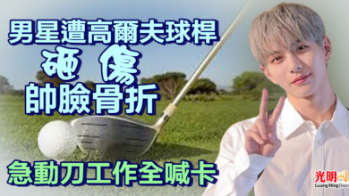 Photo of 男星遭高爾夫球桿砸傷「帥臉骨折」急動刀 工作全喊卡