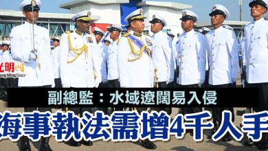 Photo of 副總監：水域遼闊易入侵  海事執法需增4千人手
