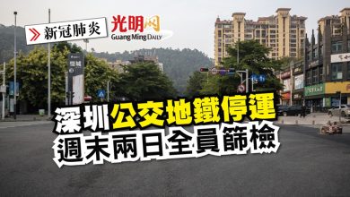 Photo of 【新冠肺炎】深圳多區公交地鐵停運 週末兩日全員篩檢