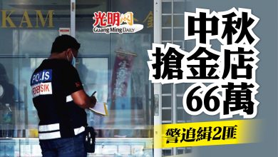 Photo of 中秋搶金店66萬 警追緝2匪