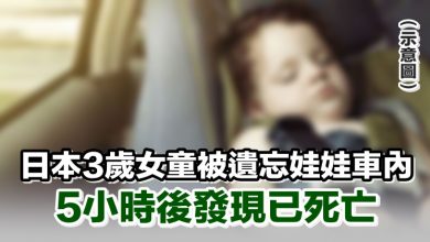 Photo of 日本3歲女童被遺忘娃娃車內 5小時後發現已死亡