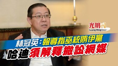 Photo of 林冠英：報導指巫統賄伊黨 哈迪須解釋撤訟網媒