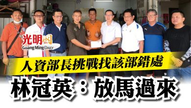 Photo of 人資部長挑戰找該部錯處  林冠英：放馬過來