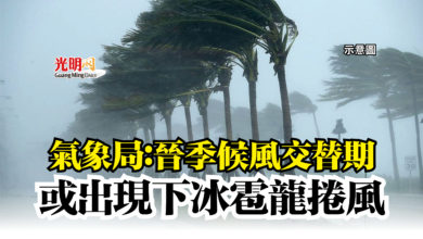 Photo of 氣象局：晉季候風交替期  或出現下冰雹龍捲風
