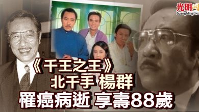 Photo of 《千王之王》「北千手」楊群 罹癌病逝享壽88歲