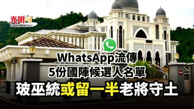 Photo of WhatsApp流傳5份國陣候選人名單 玻巫統或留一半老將守土