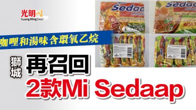 Photo of 咖哩和湯味含環氧乙烷   獅城再召回2款Mi Sedaap