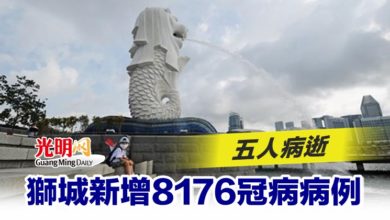 Photo of 獅城新增8176冠病病例 五人病逝