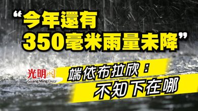 Photo of “今年還有350毫米雨量未降” 端依布拉欣：不知下在哪
