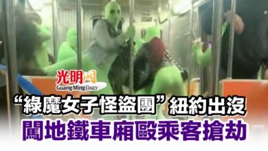 Photo of “綠魔女子怪盜團”紐約出沒 闖地鐵車廂毆乘客搶劫
