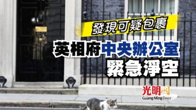 Photo of 發現可疑包裹 英相府中央辦公室緊急淨空