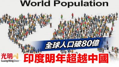 Photo of 全球人口破80億 印度明年超越中國