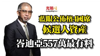 Photo of 藍眼公佈檳4國席候選人資產  峇迪亞557萬最有料