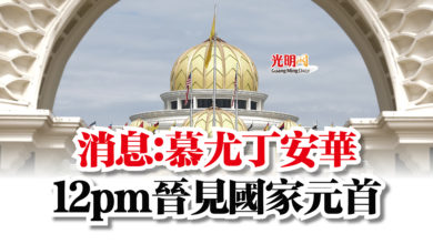 Photo of 消息:慕尤丁安華 12pm晉見國家元首