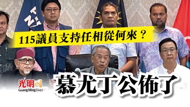 Photo of 115議員支持任相從何來? 慕尤丁公佈了