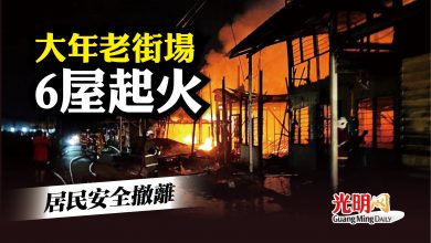 Photo of 大年老街場6民宅起火 居民安全撤離