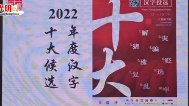 Photo of 2022年年度漢字出爐 災、豬、騙、漲、牢入圍