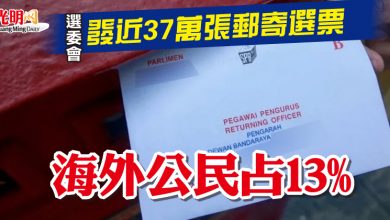 Photo of 選委會發近37萬張郵寄選票    海外公民占13%