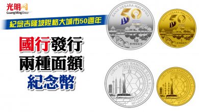 Photo of 紀念吉隆坡陞格大城市50週年  國行發行兩種面額紀念幣