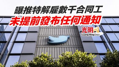 Photo of 曝推特解雇數千合同工 未提前發布任何通知